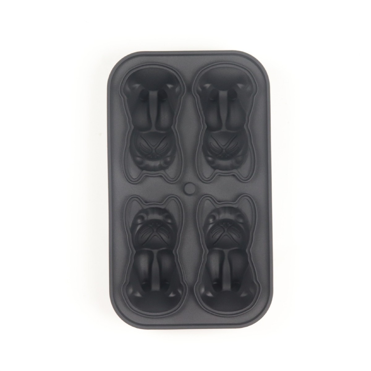 Black french fighting dog ice lattice