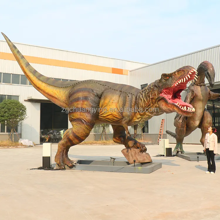 Большой Размер 10 МТР открытый аниматронный динозавр T-rex тираннозавр рекс для Таиланд Пхукет Дино Парк бар и ресторан