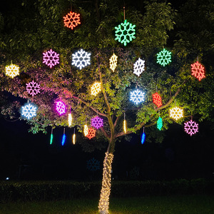 <strong>LED</strong> <strong>Snowflake</strong> Christmas Day Outdoor Hanging Lights Waterproof Tree Glowing New Year's Trees with IP44 Rating - Product Image 2