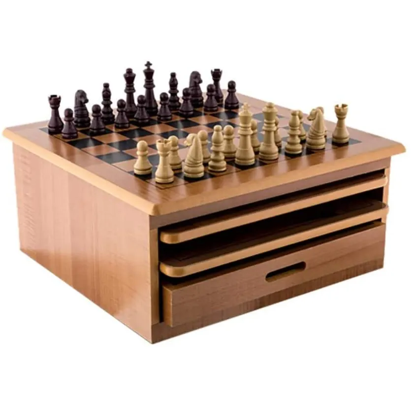 Özel 10 in 1 ahşap satranç tahta oyunları seti
