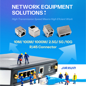 Cổng duy nhất 1000/2.5G/5G Cơ Sở-t Modular Kết nối mạng 10p8c 8P8C Cat5 CAT5e CAT6 cat6A 8P LAN RJ45 <span class=keywords><strong>Ethernet</strong></span> Jack <span class=keywords><strong>PCB</strong></span> jack - Product Image 4