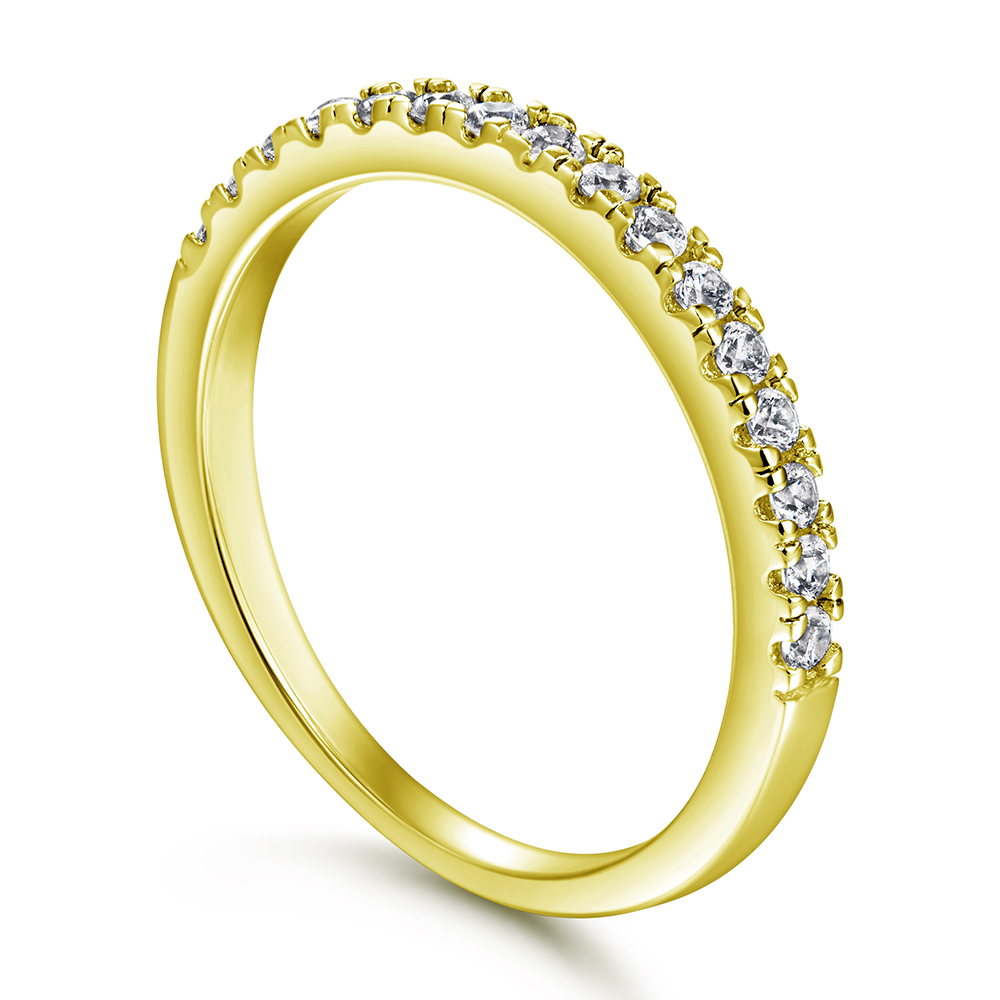Gold Plated-half pave