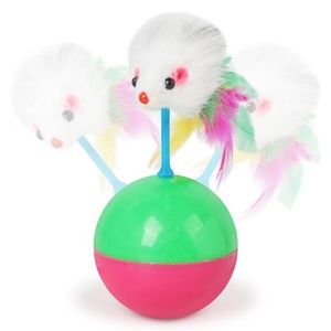 猫不倒翁球羽毛老鼠玩具互动猫玩具室内小猫治疗球 - Product Image 3