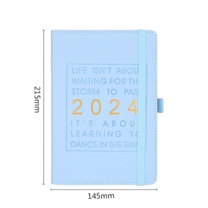 热卖高品质多功能A5记事本规划师2024聚氨酯封面定制徽标，带日记本书写日历 - Product Image 5