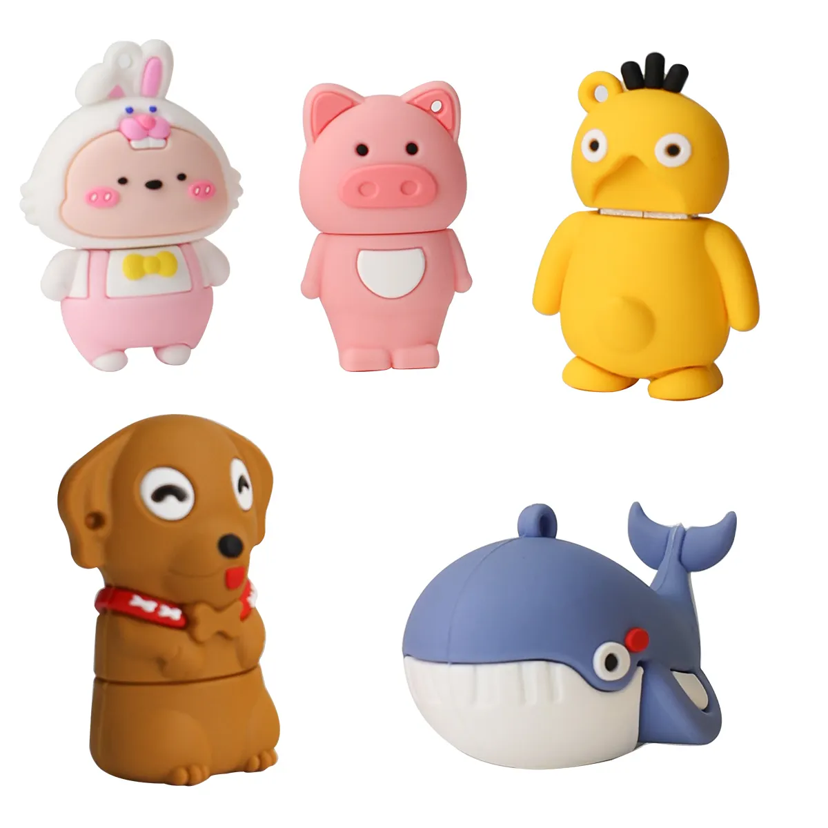 Pendrive de Pvc personalizado con forma de animales, unidad Flash USB 128 de 1, 2, 4, 6, 8, 16, 32, 64, 3,0 Gb