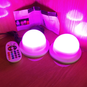 10ชิ้นจัดส่งรวดเร็วฟรีแอลอีดีแบตเตอรี่ไร้สายควบคุมด้วยรีโมตฐานไฟ LED สำหรับเฟอร์นิเจอร์ทำให้สว่าง - Product Image 2