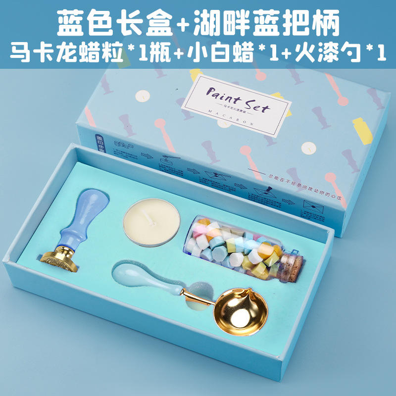 Boîte longue bleue - Poignée PP bleu lac