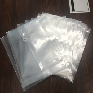 定制批发透明PVC串领带信封顶级优质扣带聚信封透明聚信封带按钮串 - Product Image 2