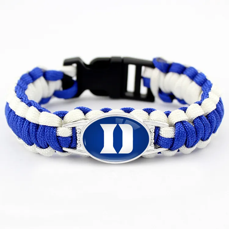 Equipes de futebol personalizadas dallas, cowboys, tecido, paracord, pulseira, atacado de fábrica