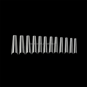 Extra Long Coffin French Professional Nail <strong>Tips</strong> Transparent Natural Deep C-Curve <strong>Tips</strong> Glue Fingernails - Product Image 3
