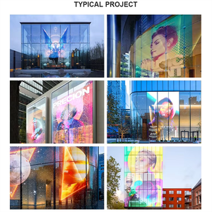 Schermo di visualizzazione a LED trasparente a colori Full HD personalizzabile con Logo personalizzato - Product Image 6
