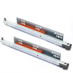 Cesta de amortiguación plegable para cajones, canal de empuje para abrir rieles telescópicos ocultos, cierre suave, deslizante de cajón oculto - Product Image 3