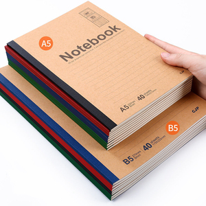 A5 B5ソフトクラフトカバースパイラルバウンドノートノート厚手学生オフィス用学校日記用アイケア - Product Image 1