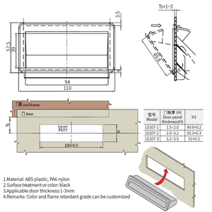 Công Nghiệp Nhựa Lõm Phần Cứng Giấu Đồ Nội Thất Kéo Xử Lý Nhúng Tủ Xử Lý Cửa Kéo Xử Lý - Product Image 6