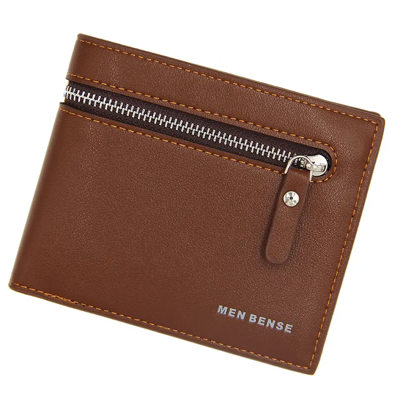 Короткий большой емкости многофункциональный бумажник с застежкой-молнией модная Корейская версия 3 раза карман для монет мужской бумажник класса люкс