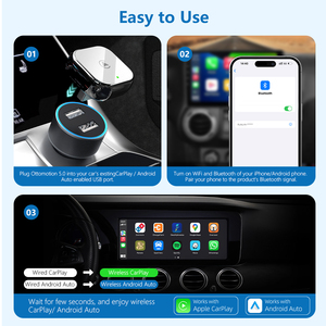 Không dây Carplay Adapter <span class=keywords><strong>Android</strong></span> tự động đa phương tiện hộp-plug & Play USB Dongle cho Tesla màn hình, hỗ trợ streaming media player - Product Image 4