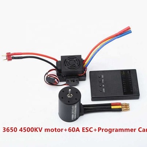 3650 бесщеточный двигатель 60A ESC программатор Карты Комбинированный набор для 1/8 1/10 RC автомобильные запчасти Радиоуправляемый автомобиль бесщеточный двигатель - Product Image 2