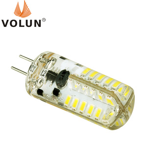 G4 silikon jel-24LED 2.5W -48LED SMD3014 AC/DC12V uyumlu elektronik transformatör titreşimsiz LED G4 mısır lambası - Product Image 3