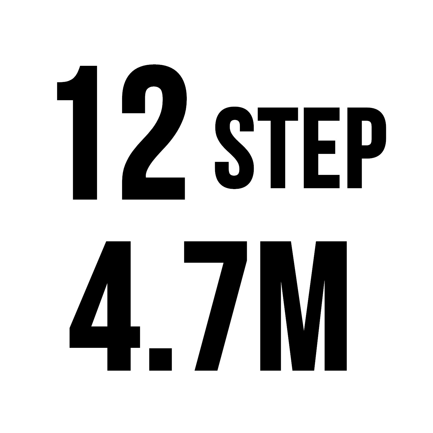 12 marches 4,7 m de longueur