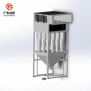 Hoch effiziente Pulver beschichtung anlage Produktions linie Kleine Zyklon-Spritz system kabine - Product Image 6