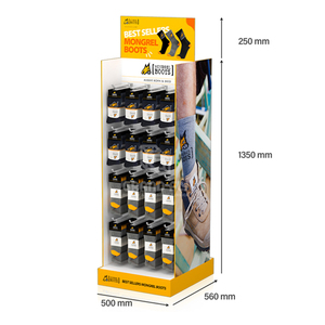 Tùy chỉnh hai mặt móc hiển thị Kệ bán lẻ điện cánh giấy hiển thị Kệ treo Pegboard sóng hiển thị các tông đứng - Product Image 5