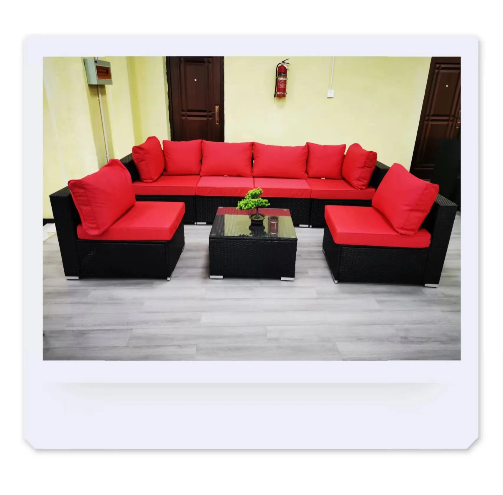 Conjunto De muebles De mimbre para exteriores, conjunto De sofás De aluminio Jadin para salón De estar, Hotel y Villa