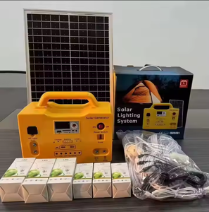 20W dc迷你太阳能照明系统，带3w发光二极管灯工业太阳能太阳能家用系统