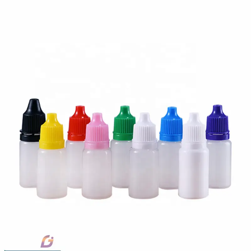 Botella de cuentagotas de plástico estéril, 2ml, 3ml, 5ml, 10ml, 15ml, 20ml