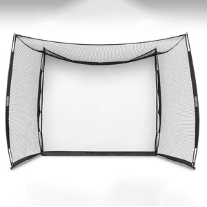 Podiyeen 10x8ft ไฟเบอร์กลาส/โพลีเอสเตอร์ฝึกกอล์ฟตีตาข่ายกรง88 "X 80" หน้าจอจำลองตัวเลือกการกระแทกหน้าจอคลาสสิก - Product Image 1