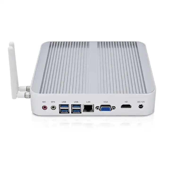 Fanless มินิพีซีคอร์ i3 4005U i3 6157U i3 7167U i5 4200U CPU 300เมตร WiFi USB VGA HD-MI HTPC มีเสถียรภาพราคาถูกสำนักงานคอมพิวเตอร์ขนาดเล็ก