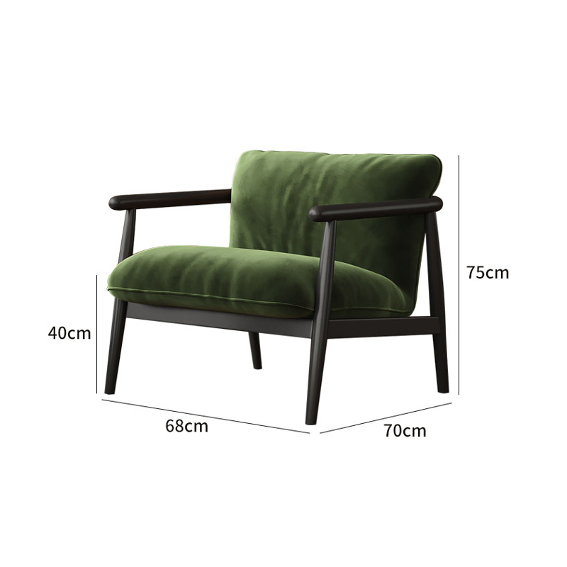 Vert foncé - velours mat - trépied en acier au carbone