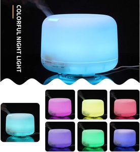 Vendita calda 7 colori 500ML diffusore di olio essenziale Mini installazione di plastica umidificatore altoparlante 1 anno per uso domestico - Product Image 2