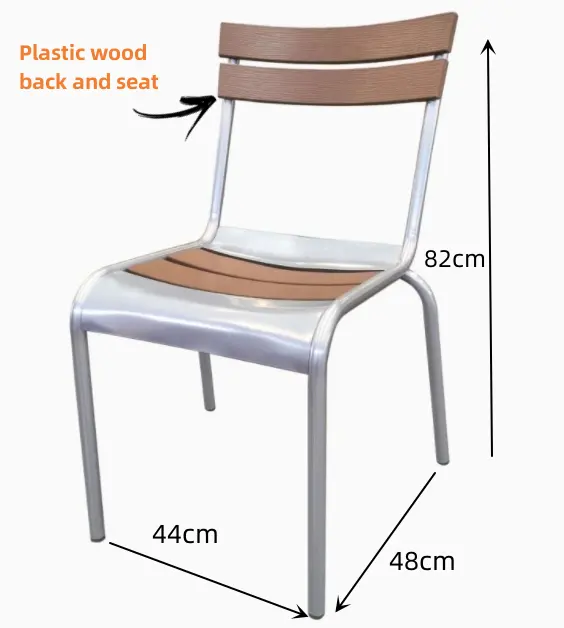 商業屋外コーヒーショップ家具積み重ね可能なプラスチック製の椅子ダイニングセットレストラン用屋外椅子