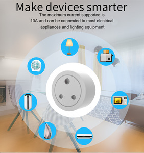 ปลั๊กอัจฉริยะอินเดีย South Africa Smart Life Tuya สมาร์ทซ็อกเก็ต WIFI สามรอบมือถือ App รีโมทควบคุมด้วยเสียง - Product Image 5