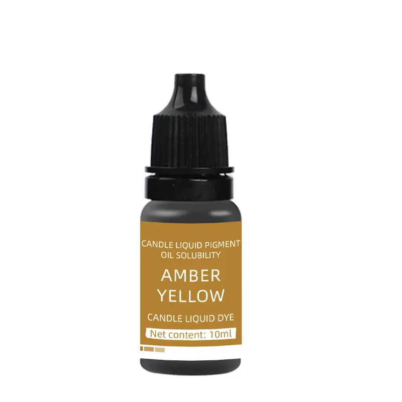 Cocosir Ambre Jaune Bougies Colorants liquides Colorant hautement concentré pour la fabrication de bougies DIY Savon Pigment soluble dans l'huile 10ml