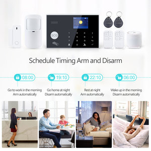 Precio al por mayor 2,4 pulgadas TFT LCD Pantalla Rfid Tarjeta Alarma Casa Tuya Smart Wifi GSM Seguridad para el hogar Alarma de intrusión - Product Image 5