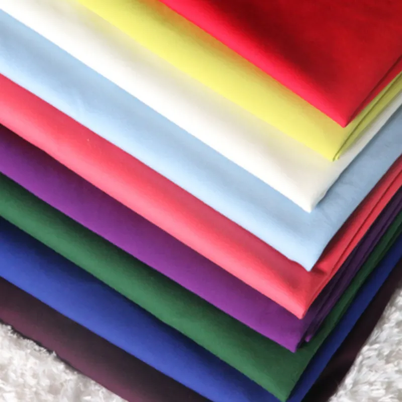 Fonte de ponto de longa duração pronto para enviar tecido elástico spandex 65% poliéster 35% algodão 32*32 + 40d | 130*70 largura 150cm tecido