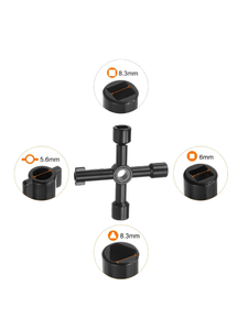 Su sayacı anahtarı 4 yollu çok fonksiyonlu evrensel çapraz anahtar ile 12 inç zorlanmış çelik t-kolu - Product Image 4