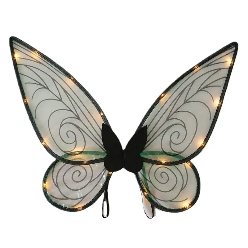 Accessoires de performance de fête de festival transfrontalier enfants adultes bricolage ailes lumineuses lampe ailes de fée