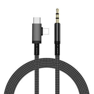 Multi-<strong>function</strong> Cable 2-in-1 Aux Car Audio Adapter Cable Type-<strong>C</strong> Compatible Android Speaker Made Copper Selling - Product Image 1