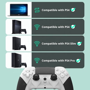 Control remoto inalámbrico Gamepad Doble vibración Función Turbo Botón de respaldo Controlador de juego Gyro de seis ejes para consola P3 P4 - Product Image 6