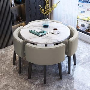 高級木製ダイニングテーブルセット椅子付きダイニングテーブルセット家庭用食器ダイニングテーブル - Product Image 4