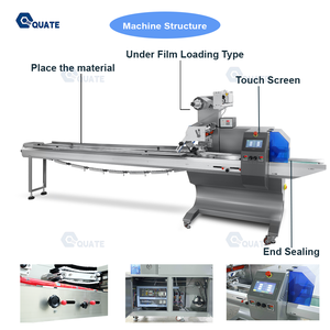 Hydraulic for Flow Wrap System Automatic Film Feeding Sealing Function Compression-Type Pillow <strong>Machine</strong> for Bagged Bread Salad - Product Image 5