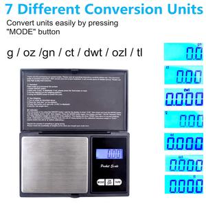 เครื่องชั่งขนาดเล็กระดับกรัมความแม่นยำสูงระดับมืออาชีพ0.01g 500 G ตาชั่งดิจิตอลขนาดพกพาตราชั่งเครื่องประดับ - Product Image 3