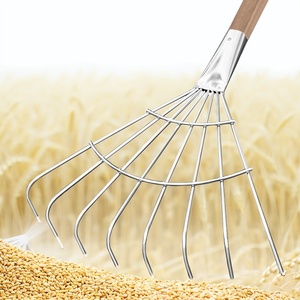 Stainless <strong>Steel</strong> <strong>Rake</strong> an Agricultural Tool Made <strong>of</strong> Stainless <strong>Steel</strong> It Is a Thickened Spike - Tooth <strong>Rake</strong> - Product Image 1