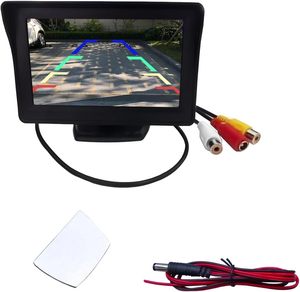 Universal 4.3-Inch LCD Car <strong>Monitor</strong> with Two-<strong>Way</strong> AV and Reversing Image Screen RGB Function and Split Screen 1 Year Warranty - Product Image 1