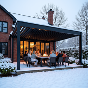 3x4x4 سبيكة العريشة 6 باب Sunroom شرفة واقية من المطر شرفة التحكم عن بعد حجم قابل للتخصيص - Product Image 3