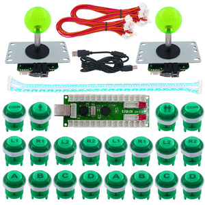2 игрока светодиодная аркадная игра DIY Kit PC MAME Raspberry Pi светодиодная Кнопка файтинг Джойстик контроллер Нулевая задержка USB кодировщик Retropie