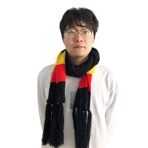 Cheap Men Double Knit Scarf Patttern Custom Women <strong>Rasta</strong> Knit Striped Scarf Pattern - Product Image 2