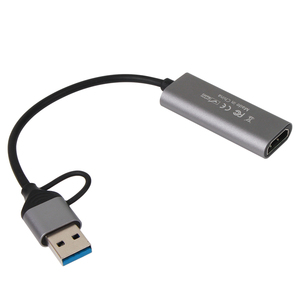 Tarjeta de captura de video 2 en 1 USB A/C HDMI Entrada 4K 60Hz Tarjeta de captura de video HDMI a USB para transmisión en vivo HD Video